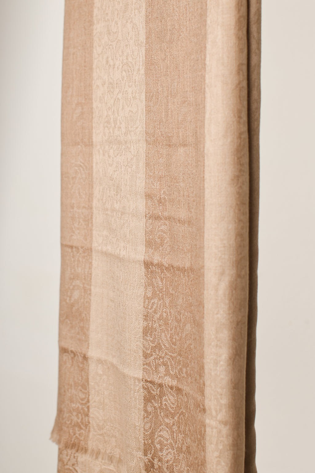 Cashmere Fine Wool Stole with Beige Design